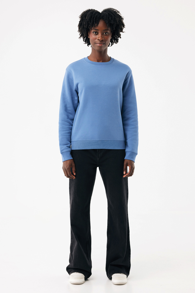 Sudadera de cuello redondo de algodón reciclado Torla IQONIQ, moon blue