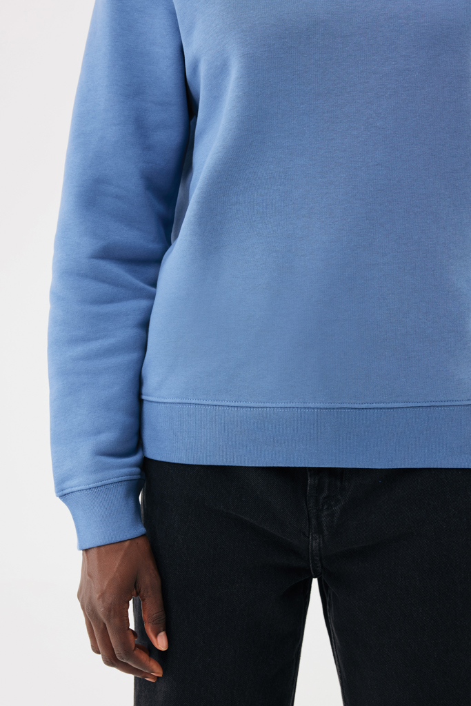 Sudadera de cuello redondo de algodón reciclado Torla IQONIQ, moon blue