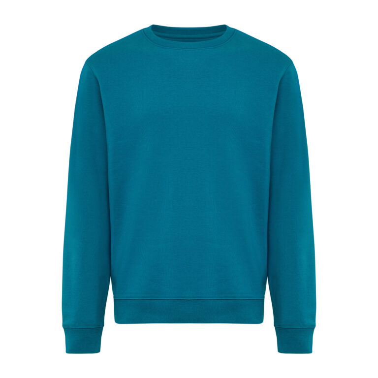Sudadera de cuello redondo de algodón reciclado Torla IQONIQ, dark teal