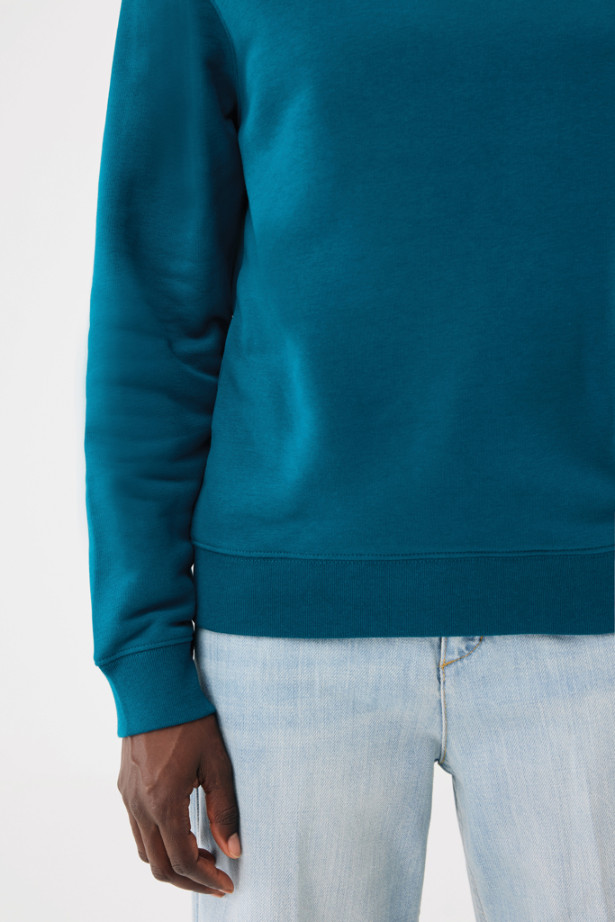Sudadera de cuello redondo de algodón reciclado Torla IQONIQ, dark teal