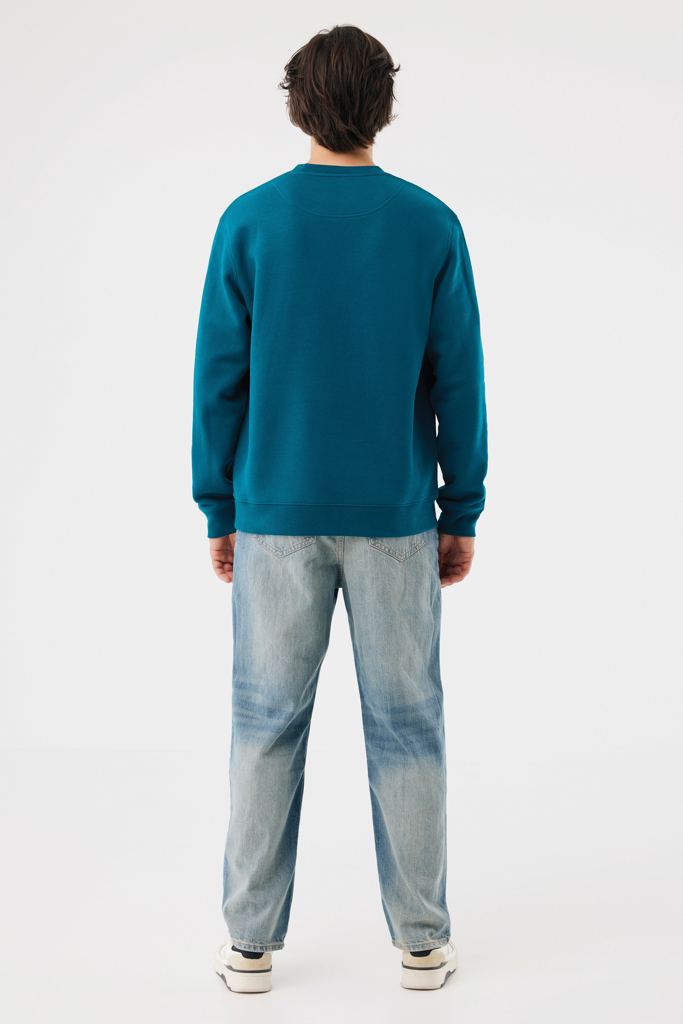 Sudadera de cuello redondo de algodón reciclado Torla IQONIQ, dark teal