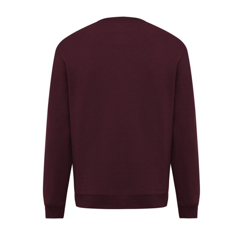 Sudadera de cuello redondo de algodón reciclado Torla IQONIQ, merlot