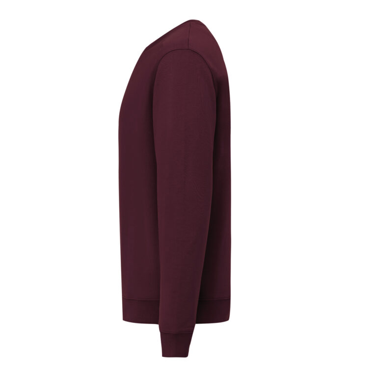 Sudadera de cuello redondo de algodón reciclado Torla IQONIQ, merlot