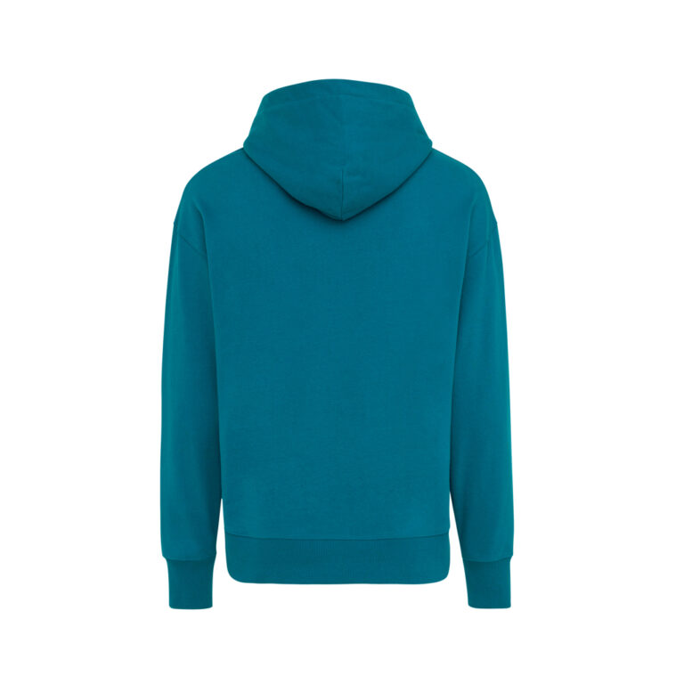 Yoho gerecycled katoen relaxed hoodie, zwart, dark teal