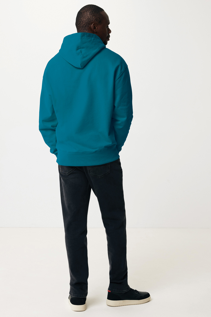 Yoho gerecycled katoen relaxed hoodie, zwart, dark teal