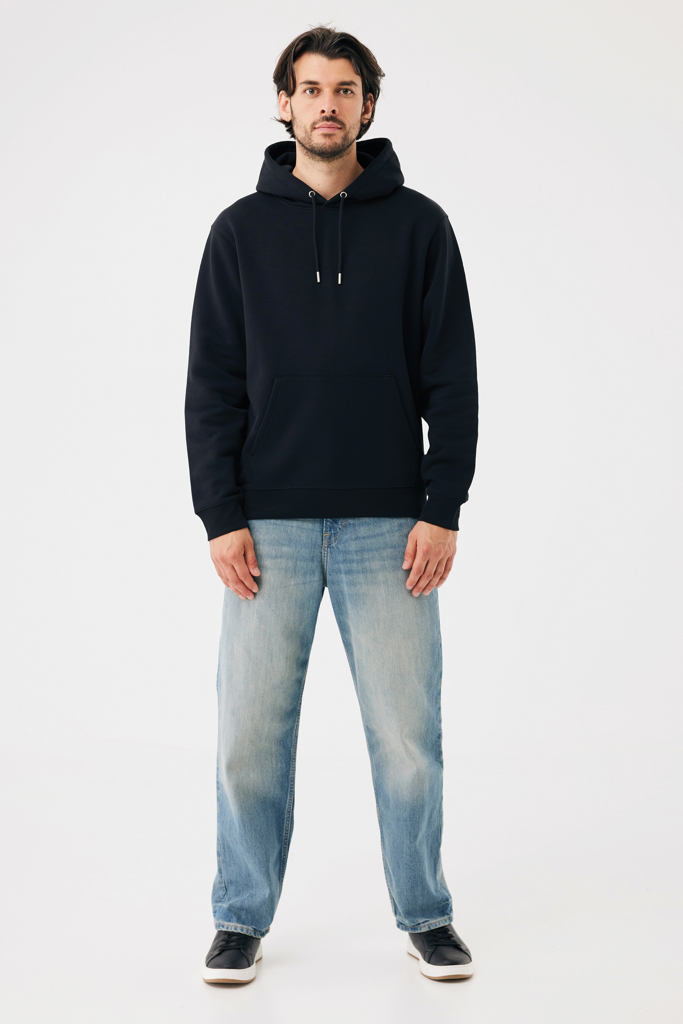 Sudadera con capucha de algodón reciclado Joshua, negro