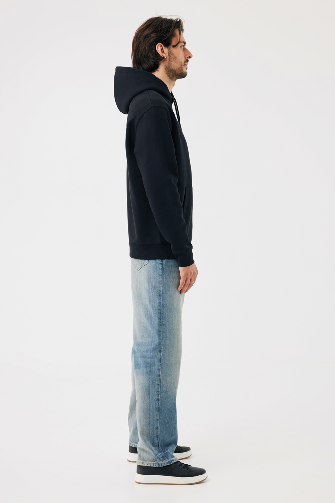 Sudadera con capucha de algodón reciclado Joshua, negro