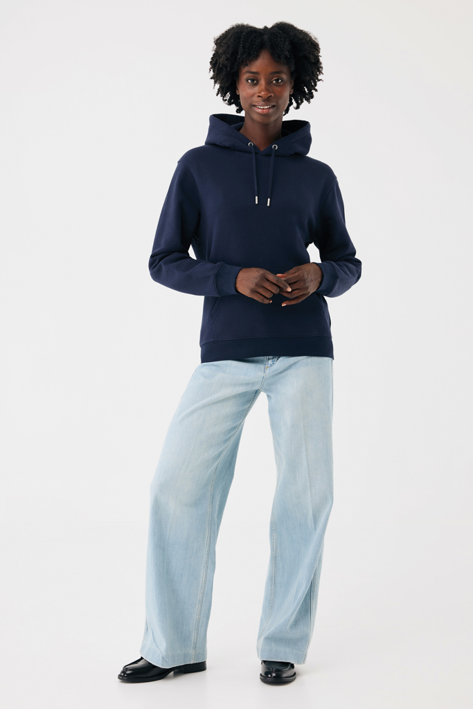 Sudadera con capucha de algodón reciclado Joshua, azul marin
