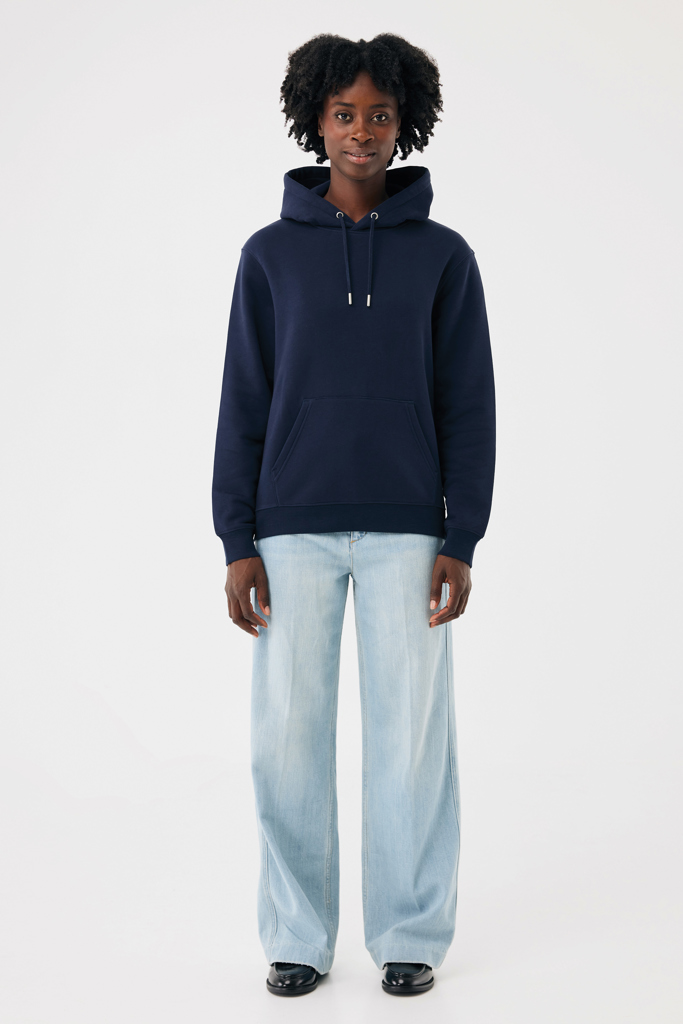 Sudadera con capucha de algodón reciclado Joshua, azul marin
