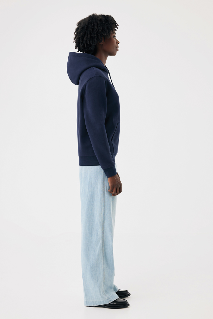 Sudadera con capucha de algodón reciclado Joshua, azul marin