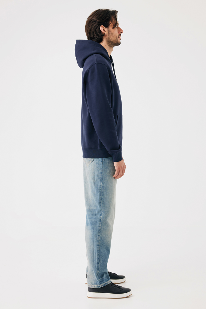 Sudadera con capucha de algodón reciclado Joshua, azul marin