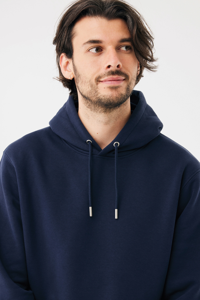 Sudadera con capucha de algodón reciclado Joshua, azul marin
