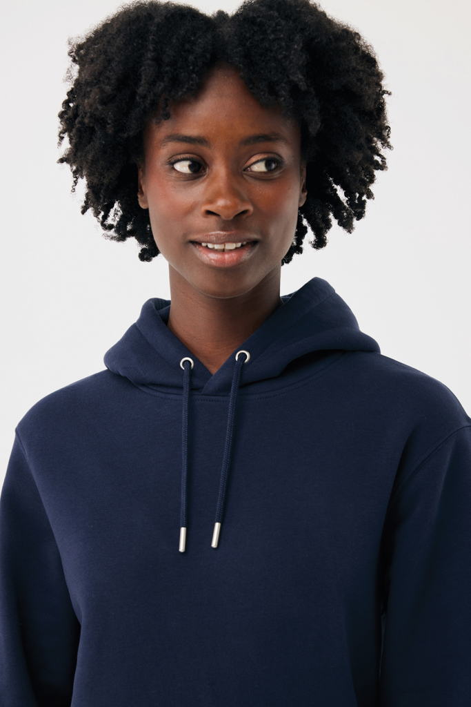 Sudadera con capucha de algodón reciclado Joshua, azul marin