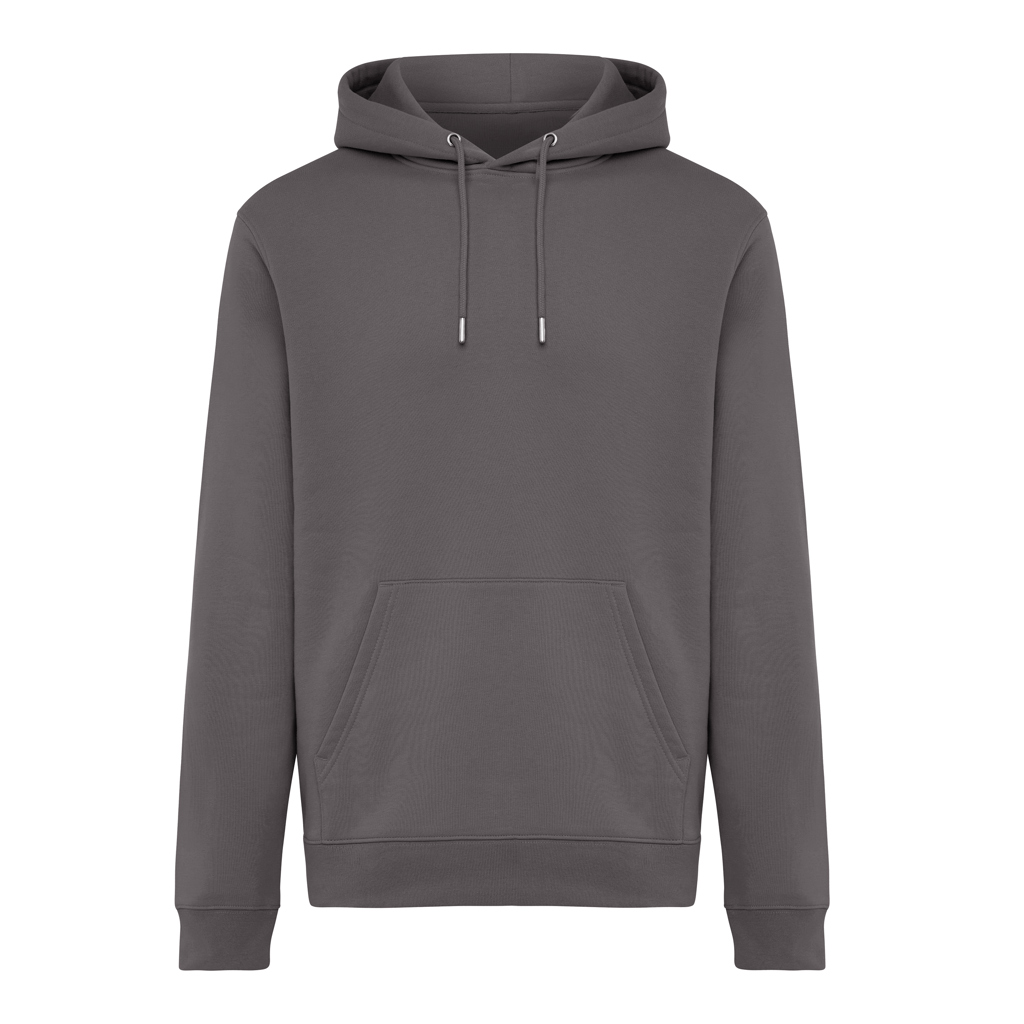 Joshua hoodie van gerecycled katoen, light heather anthracit