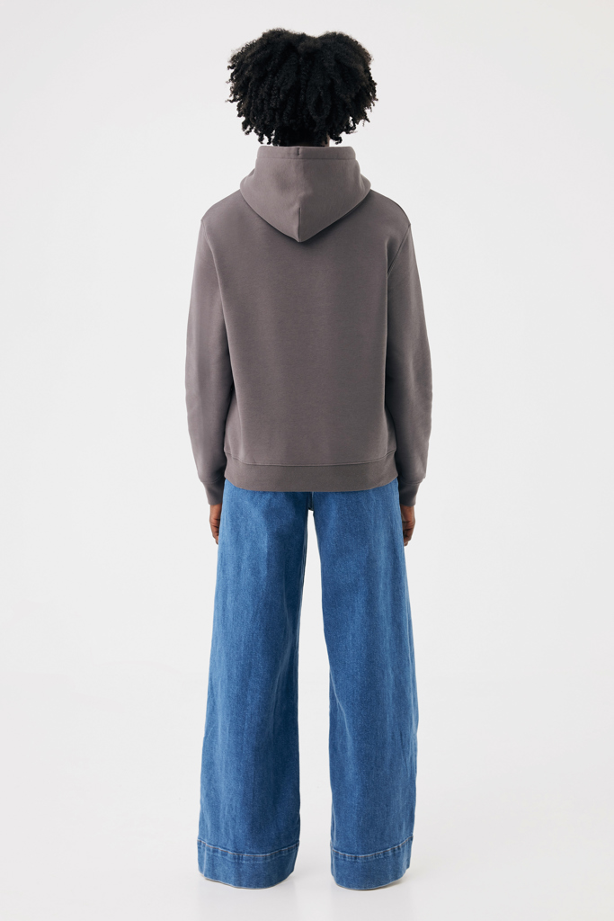 Sudadera con capucha de algodón reciclado Joshua, antracita