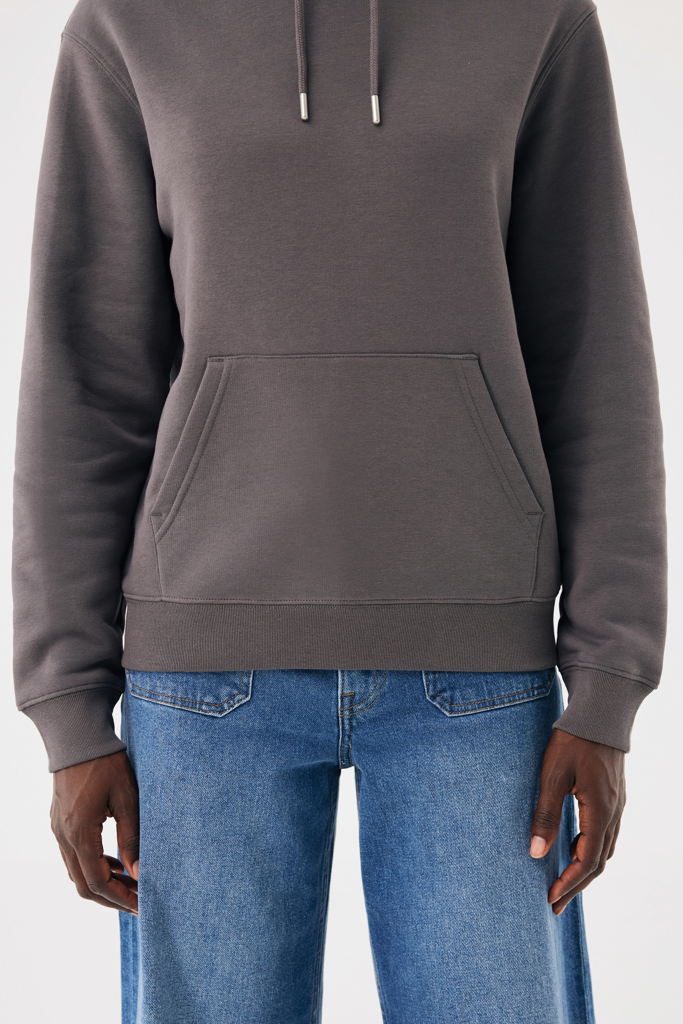 Sudadera con capucha de algodón reciclado Joshua, antracita