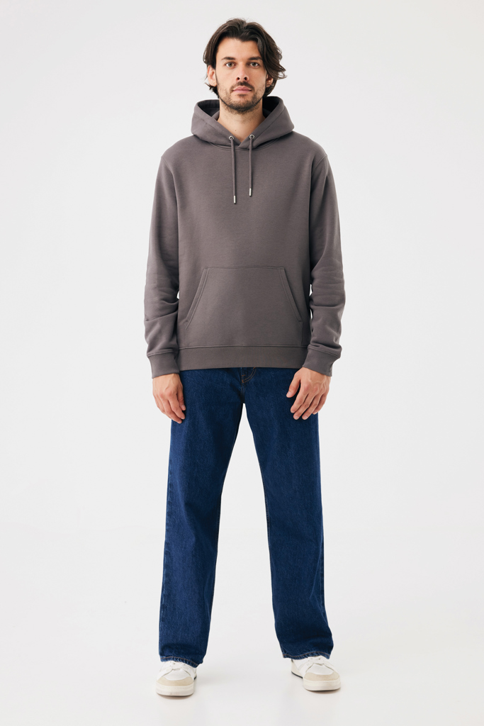 Sudadera con capucha de algodón reciclado Joshua, antracita