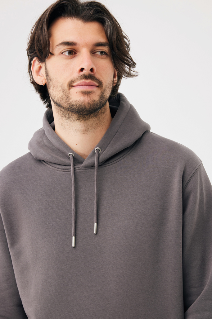 Sudadera con capucha de algodón reciclado Joshua, antracita