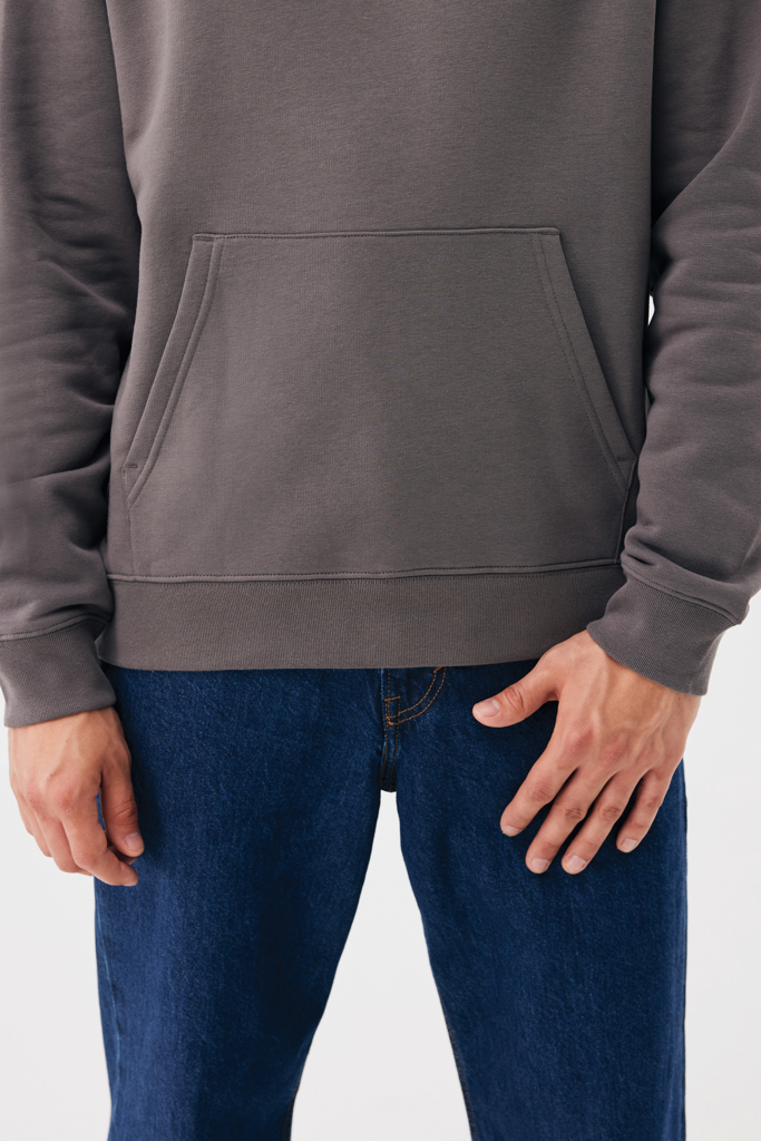 Sudadera con capucha de algodón reciclado Joshua, antracita