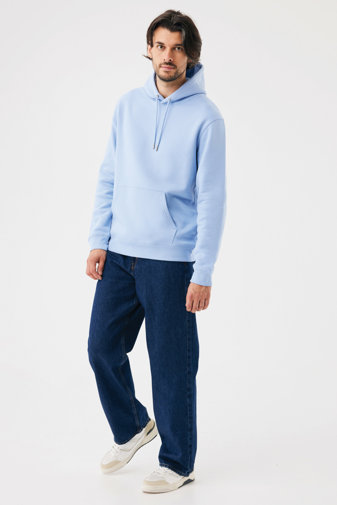 Sweat à capuche en coton recyclé Joshua, sky blue
