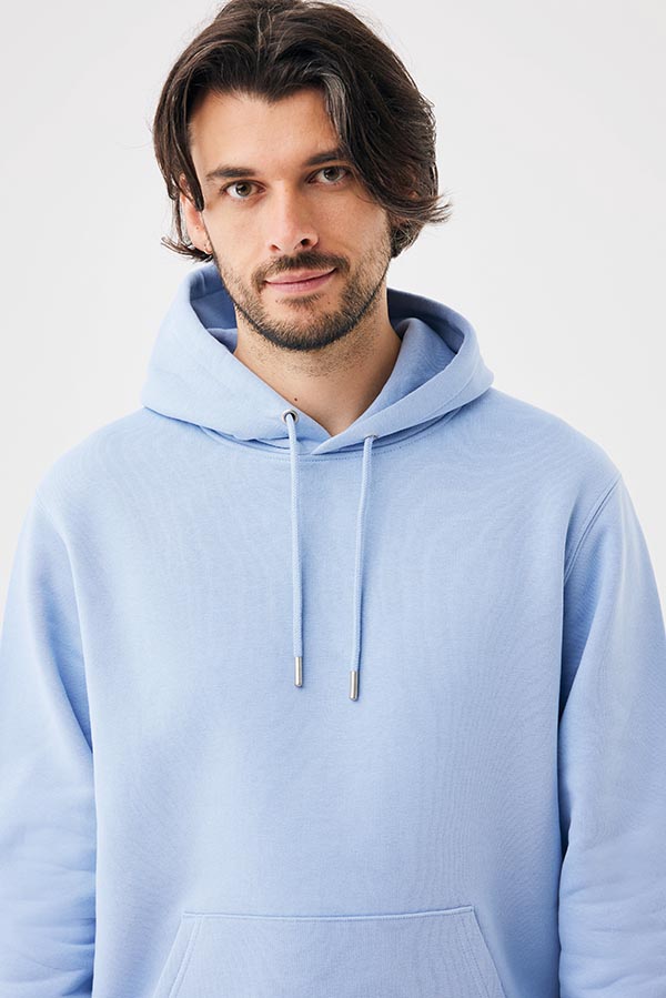 Sweat à capuche en coton recyclé Joshua, sky blue