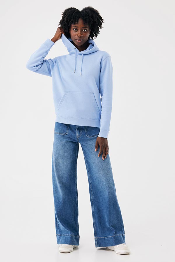 Sweat à capuche en coton recyclé Joshua, sky blue