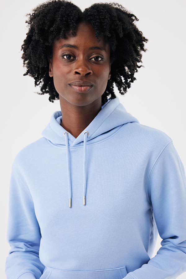 Sweat à capuche en coton recyclé Joshua, sky blue