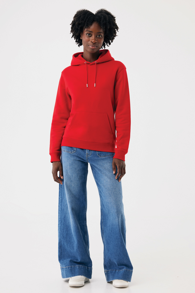 Sudadera con capucha de algodón reciclado Joshua, rojo