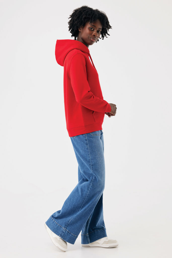 Sudadera con capucha de algodón reciclado Joshua, rojo