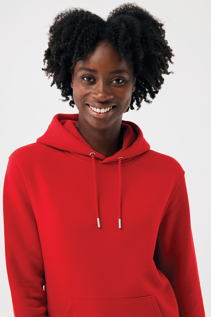 Sudadera con capucha de algodón reciclado Joshua, rojo