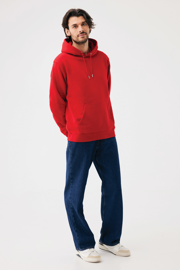 Sudadera con capucha de algodón reciclado Joshua, rojo