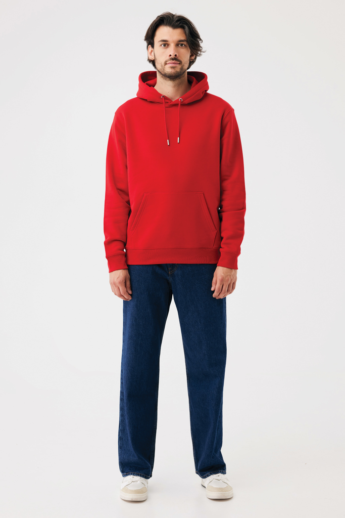 Sudadera con capucha de algodón reciclado Joshua, rojo