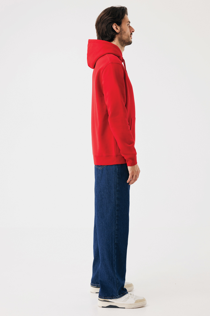 Sudadera con capucha de algodón reciclado Joshua, rojo