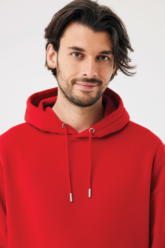 Sudadera con capucha de algodón reciclado Joshua, rojo