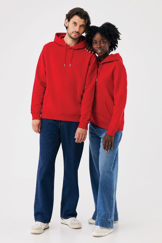Sudadera con capucha de algodón reciclado Joshua, rojo