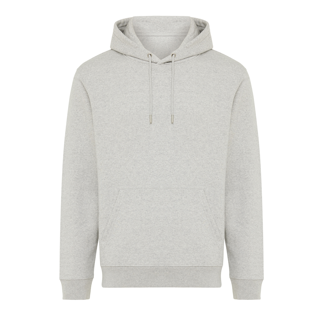 Joshua hoodie i återvunnen bomull, light heather grey