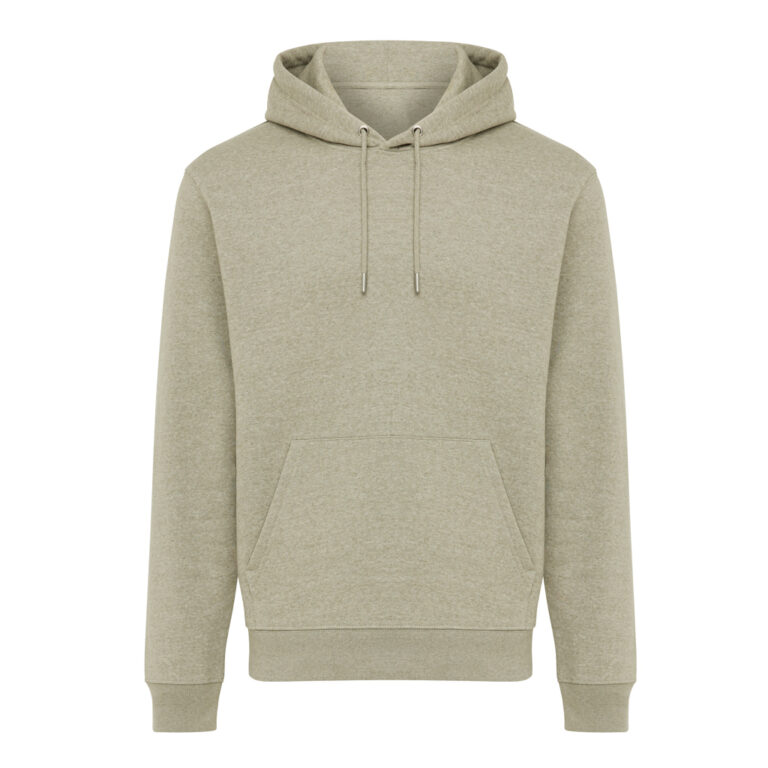 Sweat à capuche en coton recyclé Joshua, light heather green