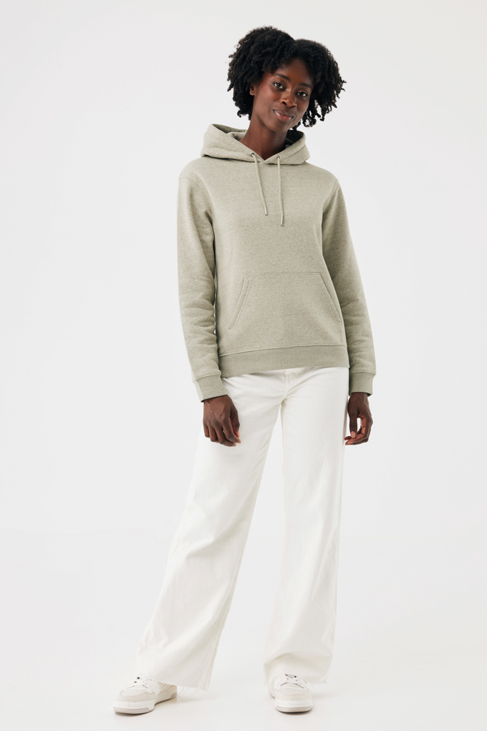 Sweat à capuche en coton recyclé Joshua, light heather green