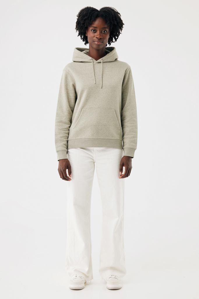 Sweat à capuche en coton recyclé Joshua, light heather green