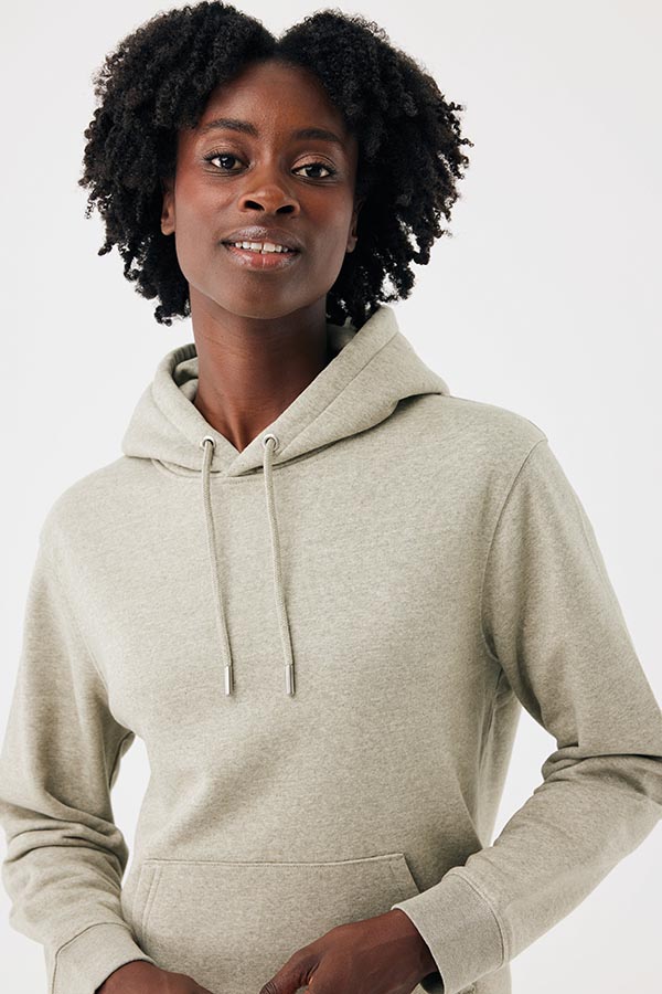 Sweat à capuche en coton recyclé Joshua, light heather green