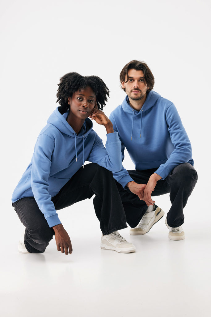 Sudadera con capucha de algodón reciclado Joshua, moon blue