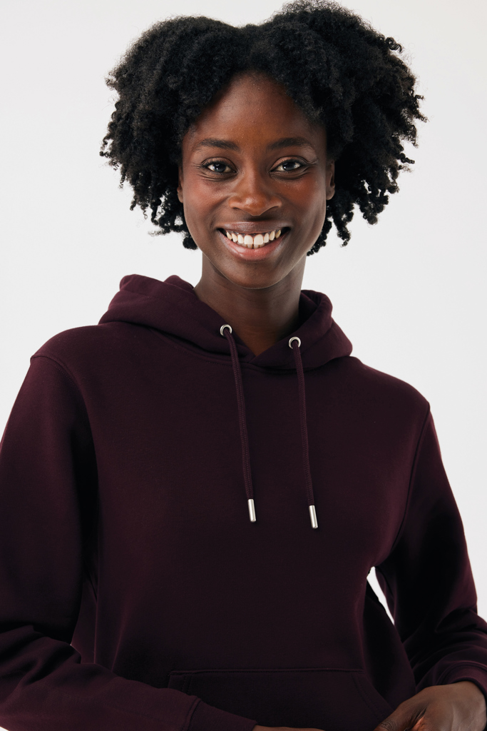 Sudadera con capucha de algodón reciclado Joshua, merlot
