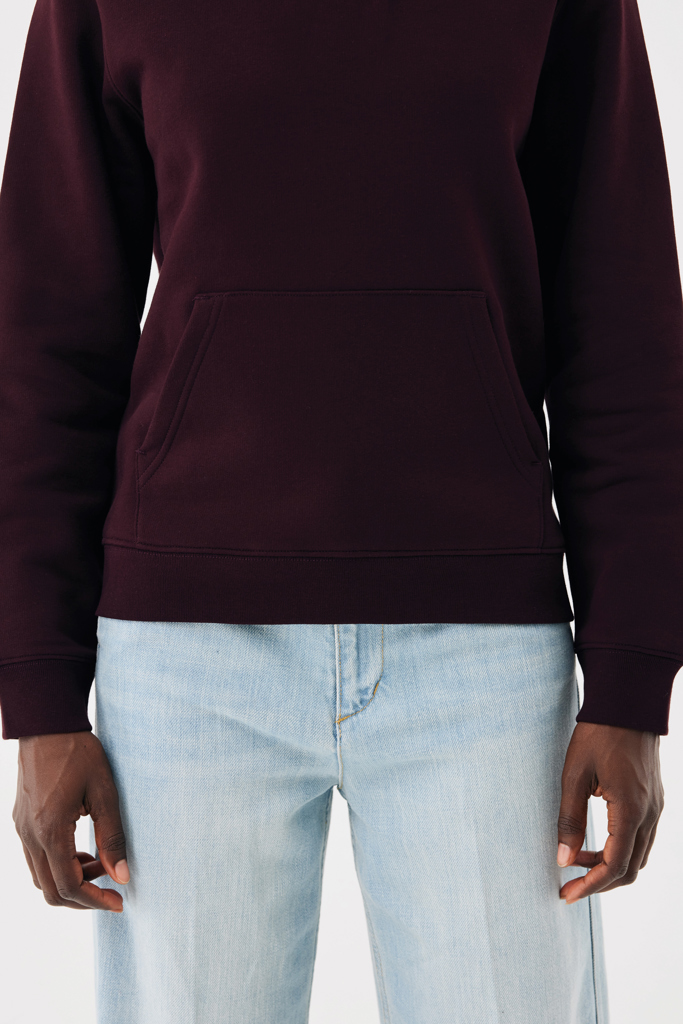Sudadera con capucha de algodón reciclado Joshua, merlot