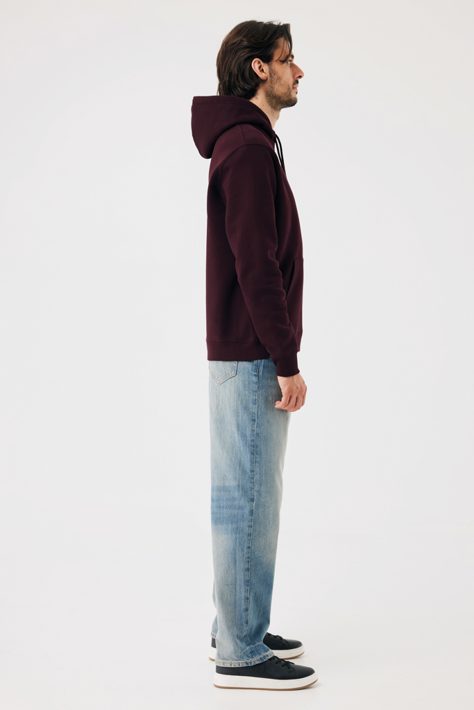 Sudadera con capucha de algodón reciclado Joshua, merlot