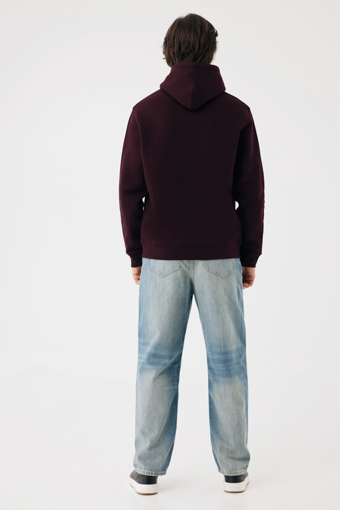 Sudadera con capucha de algodón reciclado Joshua, merlot