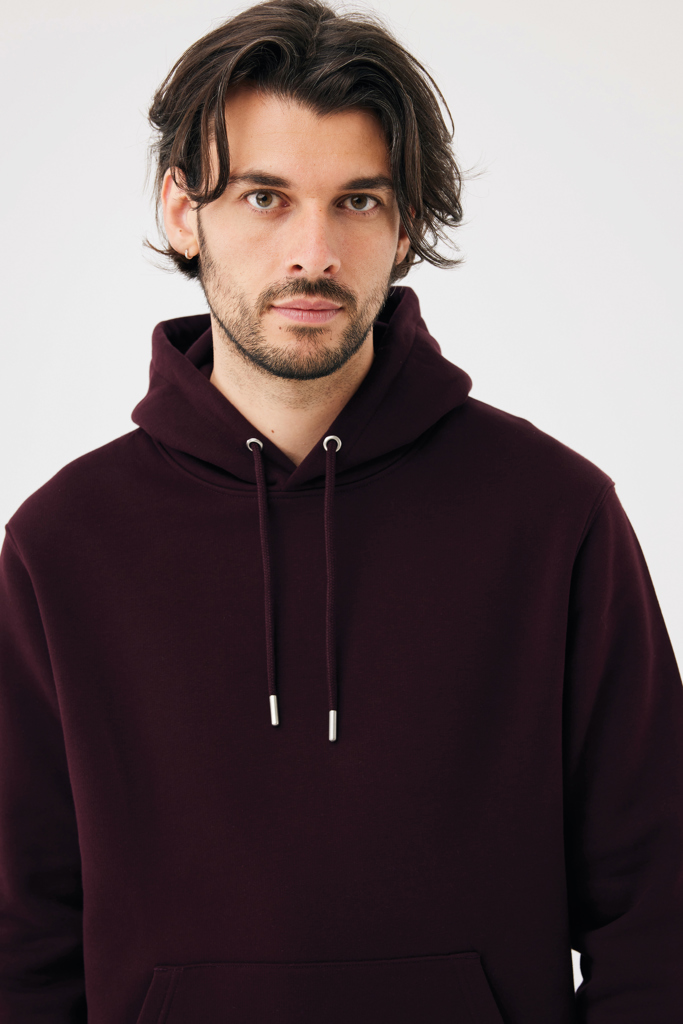 Sudadera con capucha de algodón reciclado Joshua, merlot
